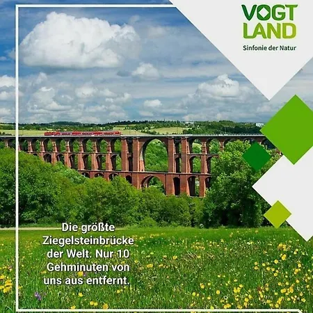 Apartamento Blick Mylau - Nähe Freizeitpark Plohn&weltgrößter Ziegelsteinbrücke Reichenbach im Vogtland