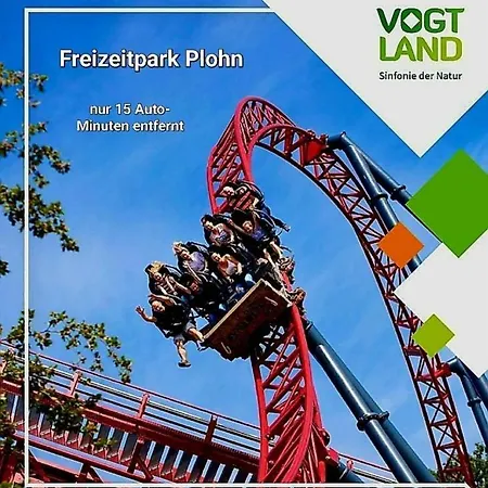 Blick Mylau - Nähe Freizeitpark Plohn&weltgrößter Ziegelsteinbrücke Apartamento *
